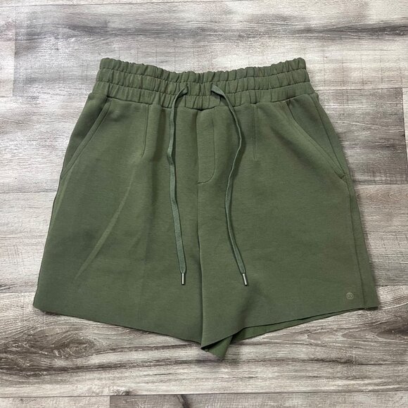 Calia Athletic High Rise Soft Scuba Relaxed Shorts 5” Green NWT Size S - Picture 1 of 6